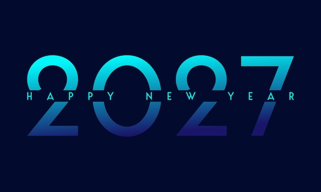 Vector nuevo año 2027 vector de diseño feliz nuevo año 2027 logotipo de diseño de fondo