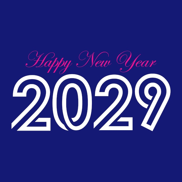 Nuevo año 2029 diseño de logotipo de tipografía Feliz año nuevo 2029 diseño de logotipo