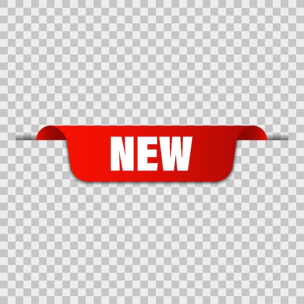 Nuevo banner Etiqueta de venta en fondo transparente Nueva etiqueta Banner web vectorial Diseño de banner de descuento Cartel publicitario Nueva plantilla de banner Oferta especial de gran venta Plantilla de venta de oferta especial EPS 10
