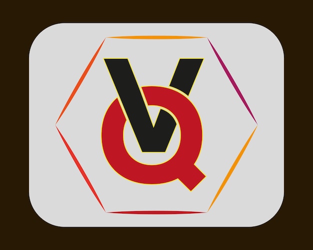 NUEVO BEST VQ creativo inicial último logotipoVQ resumenVQ último vector DiseñoVQ diseño de logotipo de monograma