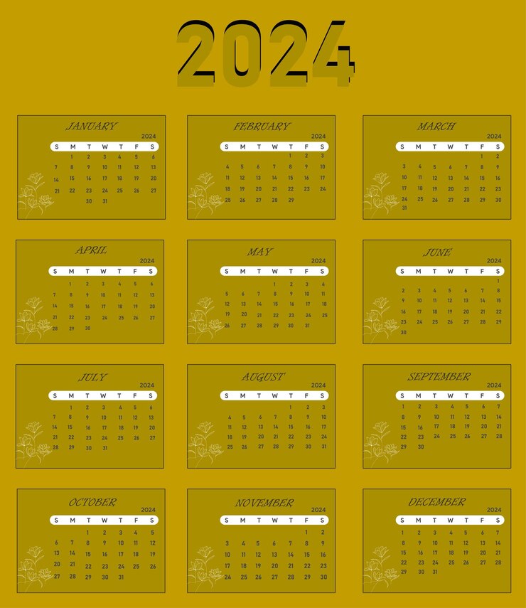 Nuevo Calendario 2024 calendario mensual 2024
