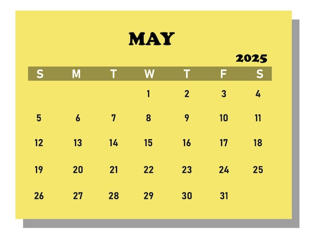 Nuevo calendario 2025 calendario mensual 2025