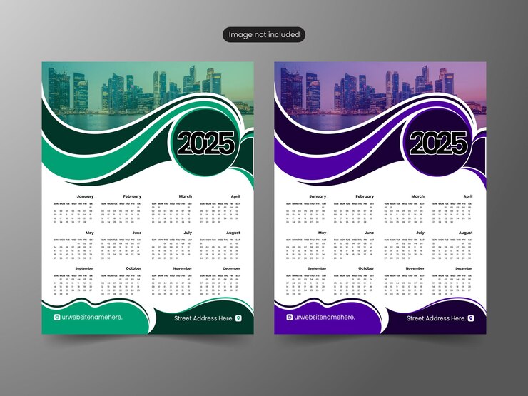 Nuevo calendario con el año 2025