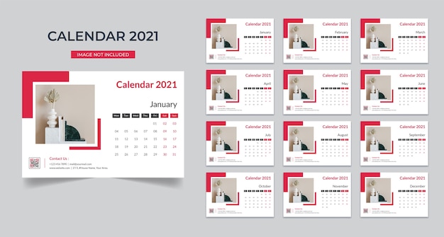 Nuevo calendario de escritorio aislado en gris