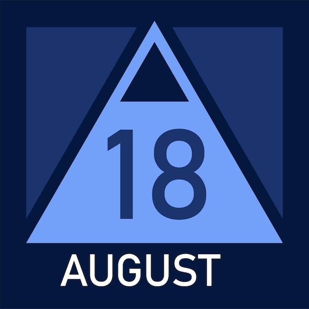 Nuevo calendario de estilo triángulo 2026 mes agosto vector totalmente editable