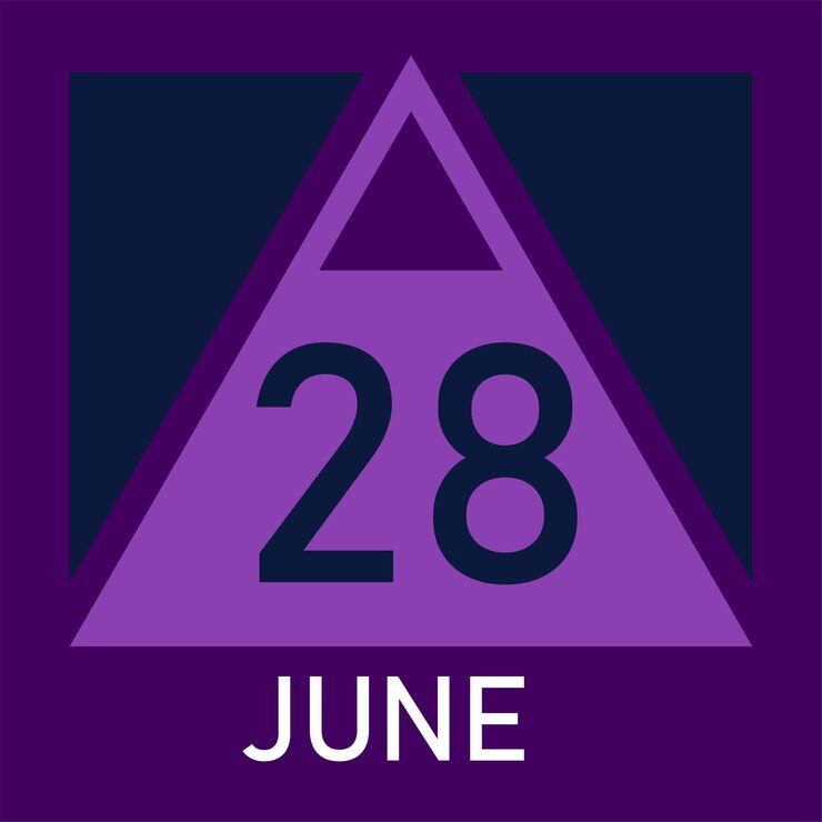Vector nuevo calendario de estilo triángulo 2026 mes junio vector totalmente editable