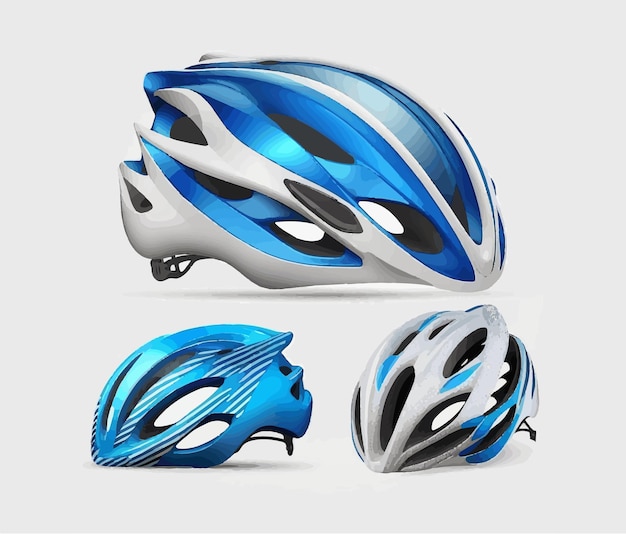 Vector el nuevo casco de bicicleta azul de la empresa blue