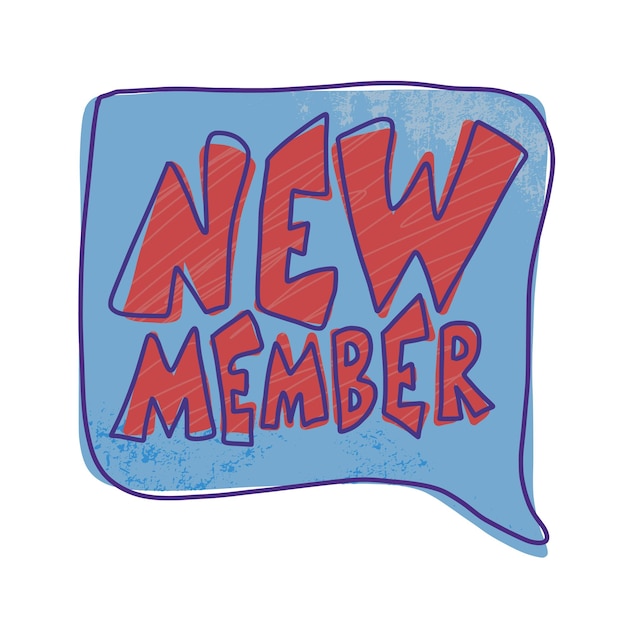 Nuevo concepto de cotización de miembros Ilustración vectorial