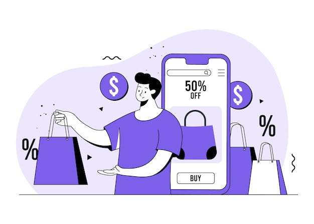 Nuevo concepto de oferta de compras en línea