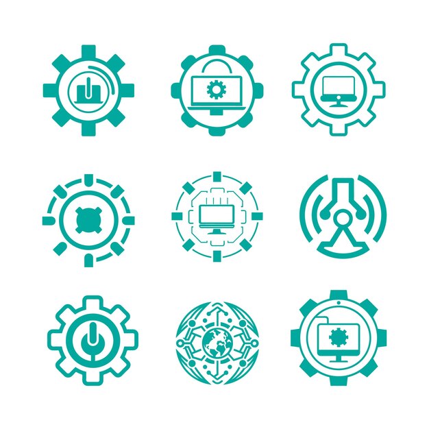 Nuevo conjunto de iconos de tecnología Ilustración vectorial para documentos, sitios web y aplicaciones móviles