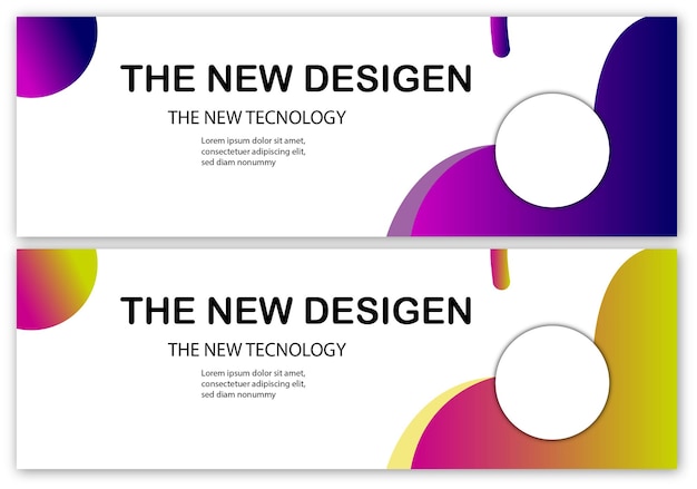 nuevo diseño de banner de dos tipos