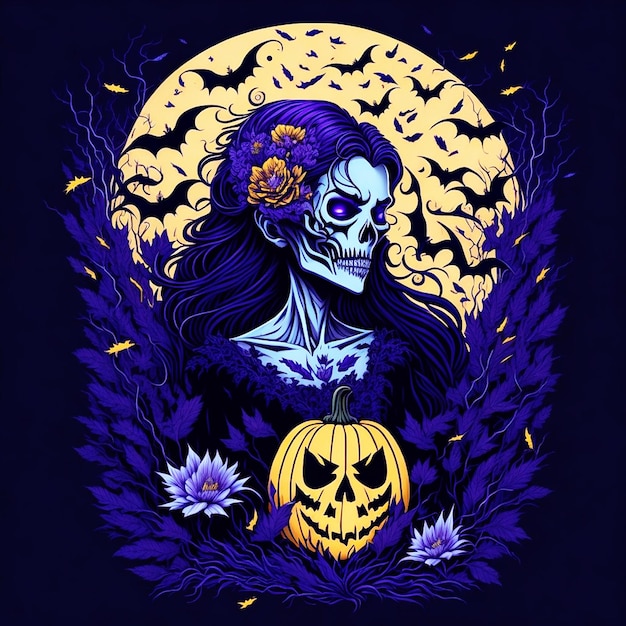 Nuevo diseño de camiseta Diseño de camiseta moderno Diseño de camiseta de Halloween