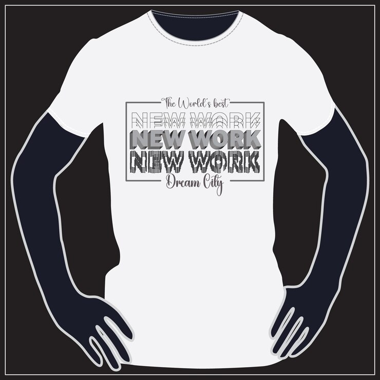 Vector nuevo diseño de camisetas de tipografía de la ciudad de trabajo