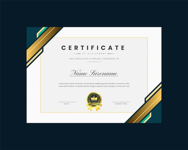 Nuevo diseño de certificado moderno, creativo y elegante premium Plantillas
