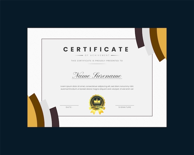 Nuevo diseño de certificado moderno, creativo y elegante premium Plantillas