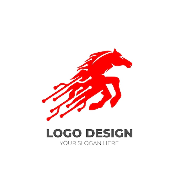 Nuevo diseño de logotipo de caballo moderno