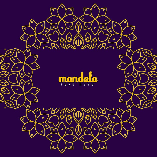 Nuevo diseño de mandala en color dorado