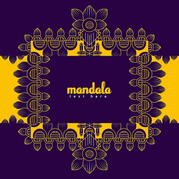 Nuevo diseño de mandala en color dorado