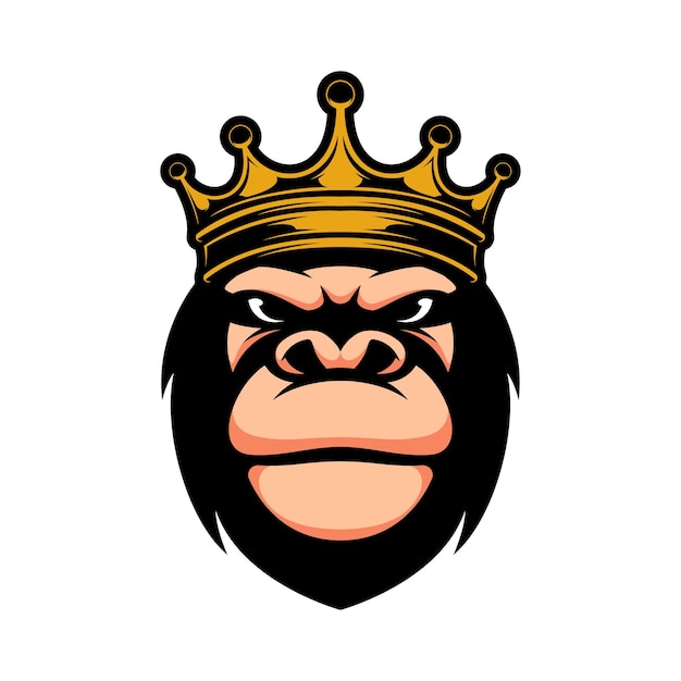 Nuevo diseño de mascota Gorilla Crown