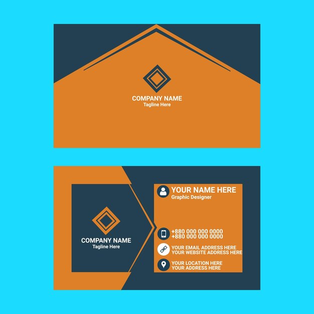 Nuevo diseño moderno y creativo de tarjetas de visita