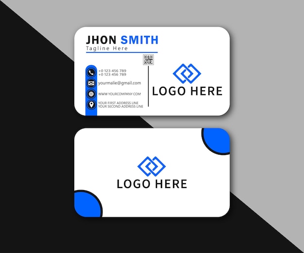 Nuevo diseño moderno de tarjetas de visita profesionales corporativas