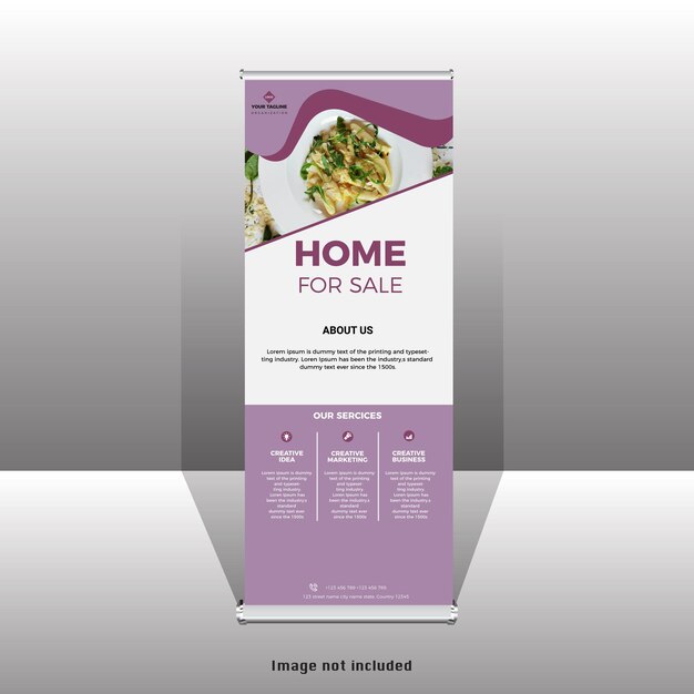 Nuevo diseño de plantilla de stand de banner enrollable inteligente