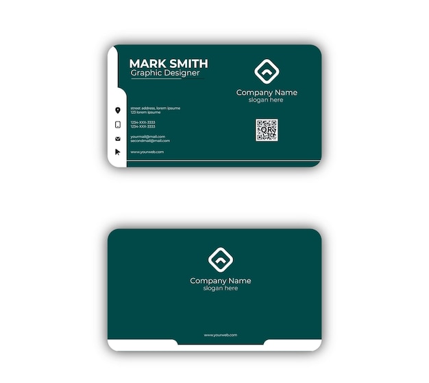 nuevo diseño de tarjetas de visita vectorial profesional de tendencia