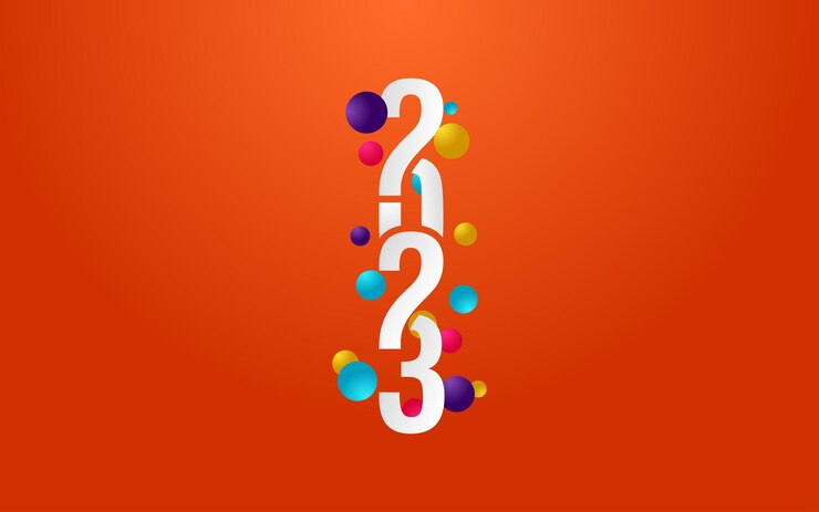 Vector nuevo diseño tipográfico del año 2023 2023 números logotipo ilustración ilustración vectorial