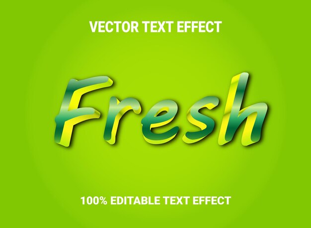 Vector nuevo efecto de texto 3d nuevo efecto de texto verde efecto de texto editable