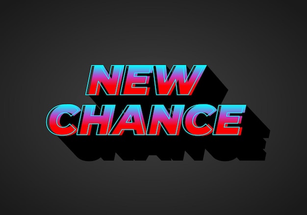 Nuevo efecto de texto casual en aspecto 3D Gradiente azul color rojo fondo oscuro