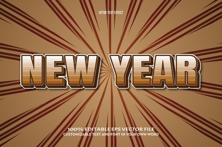 Vector nuevo efecto de texto editable en 3 dimensiones estilo cómic en relieve