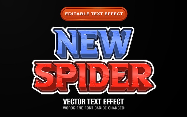 Nuevo efecto de texto editable de araña