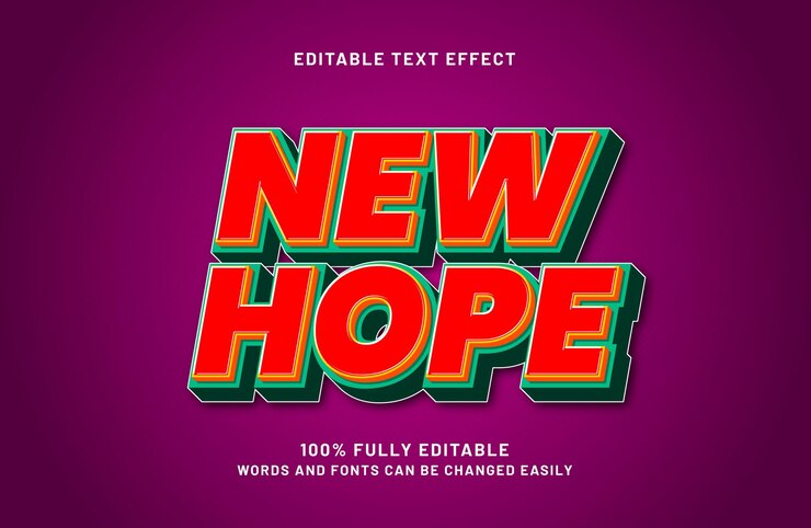 Vector nuevo efecto de texto editable en estilo de texto simple y moderno