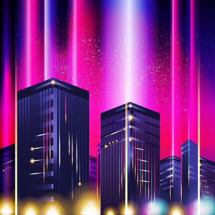 Vector nuevo fondo de onda retro
