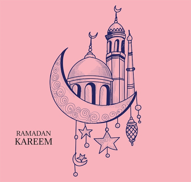 Nuevo fondo realista de Eid Mubarak con decoración islámica