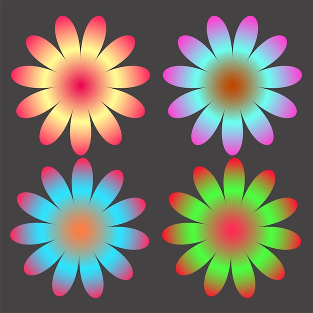 nuevo hermoso diseño de 4 flores