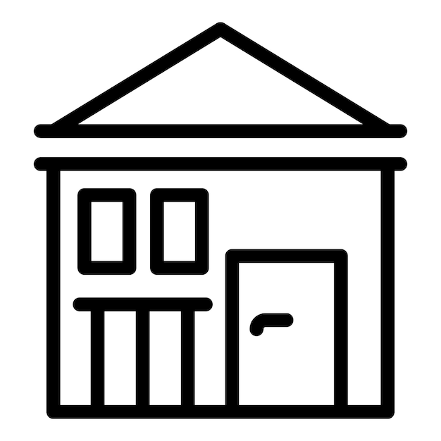 Nuevo icono de casa familiar Contorno nuevo icono de vector de casa familiar para diseño web aislado sobre fondo blanco
