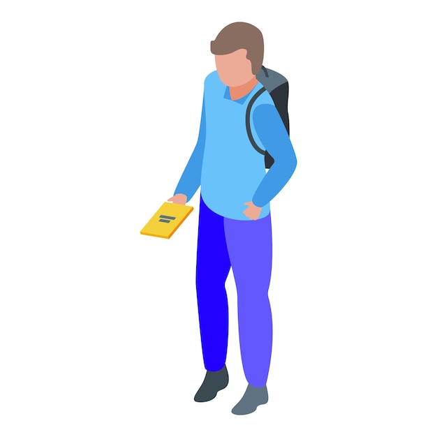 Nuevo icono de estudiante vector isométrico Dinero de oficina Departamento público