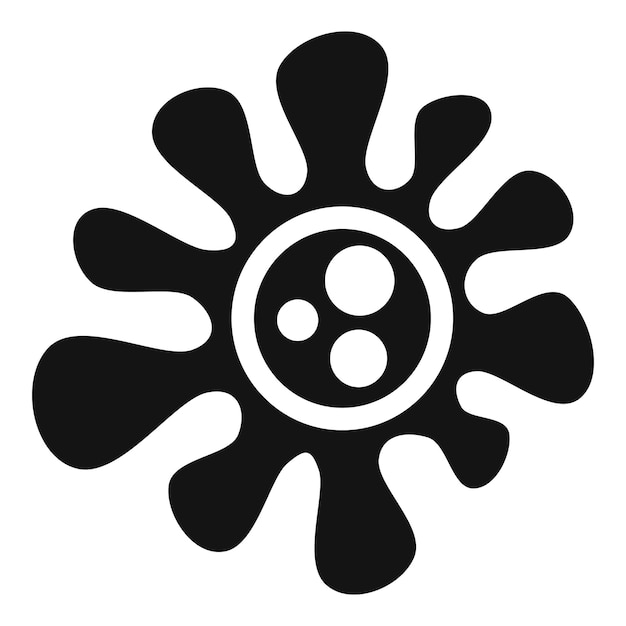 Nuevo icono de laboratorio de bacterias vector simple fórmula de biología