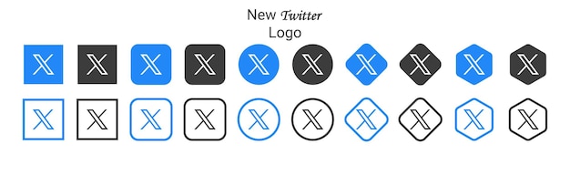 Nuevo ícono del logotipo de redes sociales de twitter x