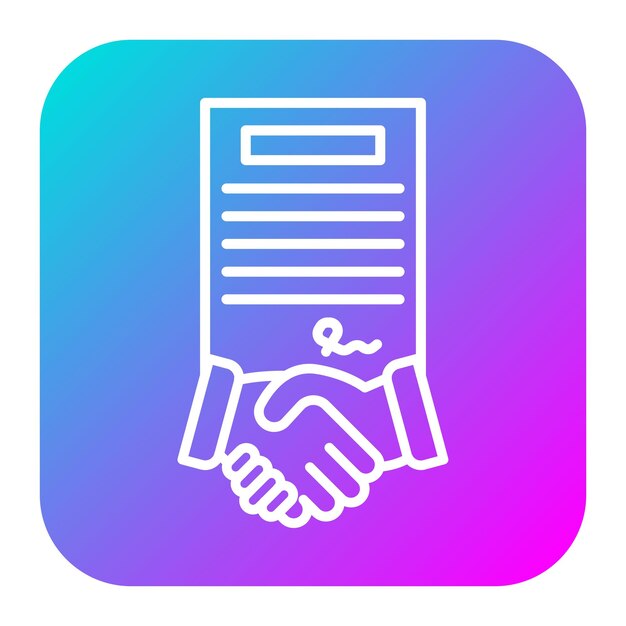 El nuevo icono del vector de acuerdo se puede utilizar para el conjunto de iconos de documentos y archivos