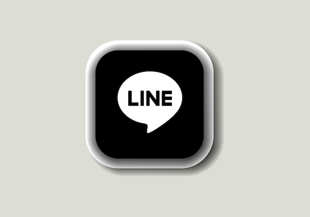 Nuevo logotipo e icono de Line impresos en papel blanco Logotipo de la plataforma de redes sociales de Line