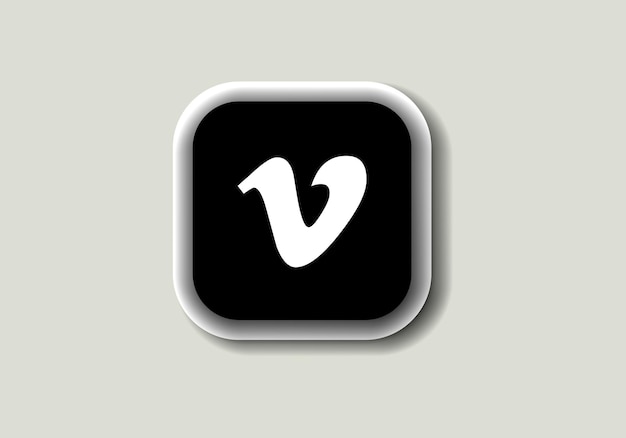 Vector nuevo logotipo e icono de vimeo impresos en papel blanco logotipo de la plataforma de redes sociales de vimeo