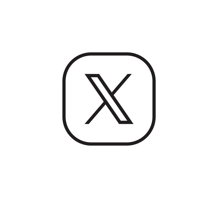 nuevo logotipo de twitter icono X en fondo blanco