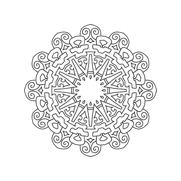 El nuevo mandala de flores diseña una ilustración vectorial