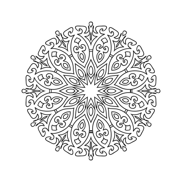 El nuevo mandala de flores diseña una ilustración vectorial