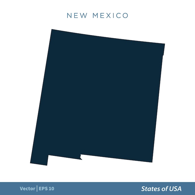 Nuevo méxico estados de ee. uu. mapa icono vector plantilla ilustración diseño vector eps 10