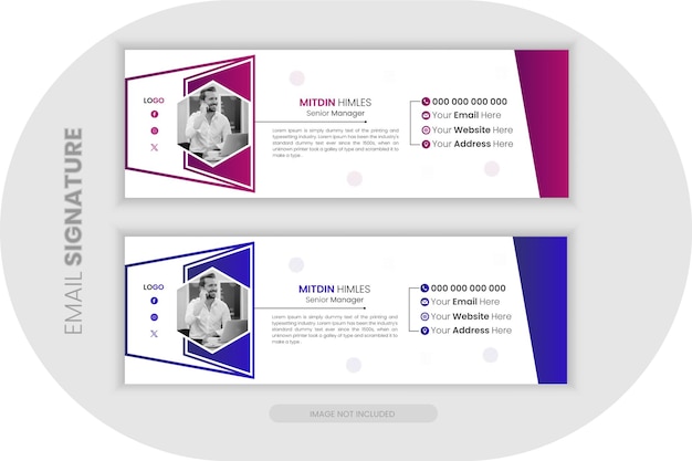nuevo modelo de diseño de firma de correo electrónico