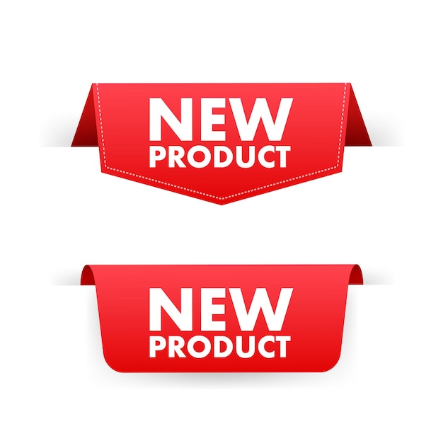 Nuevo producto Red Label Red Web Ribbon ilustración de stock