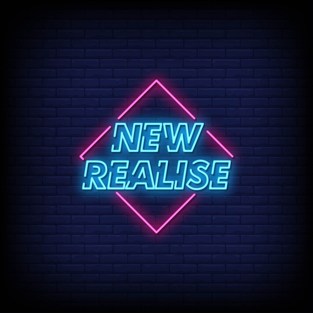 Nuevo realize neon signs style text